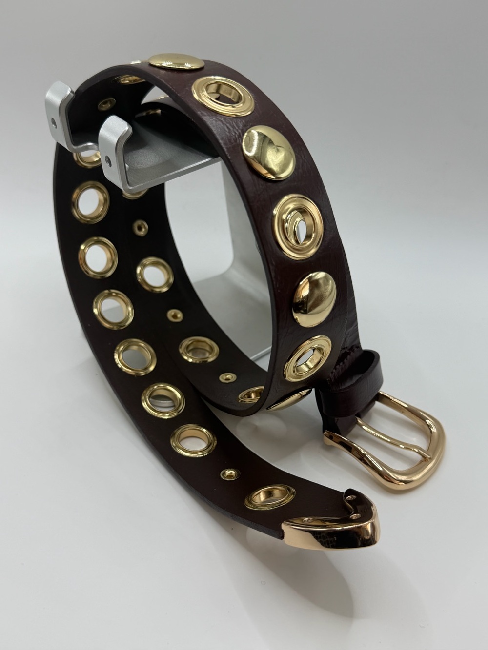 J. Crew Women's Grommet Belt in Italian Leather Brown Size XS/Extra Small